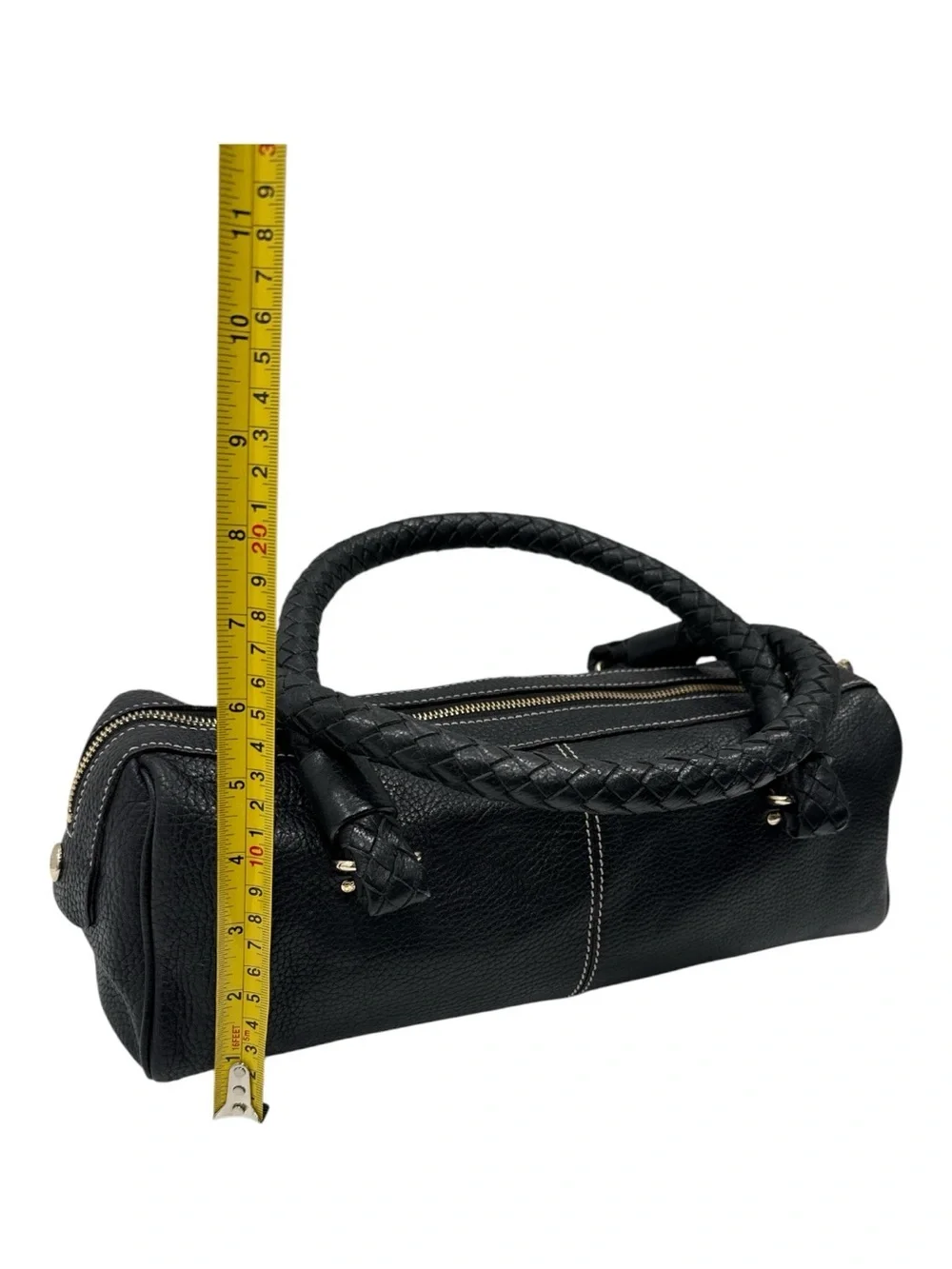 Kate Spade Cami Foster Black Pebbled Leather Barrel Bag